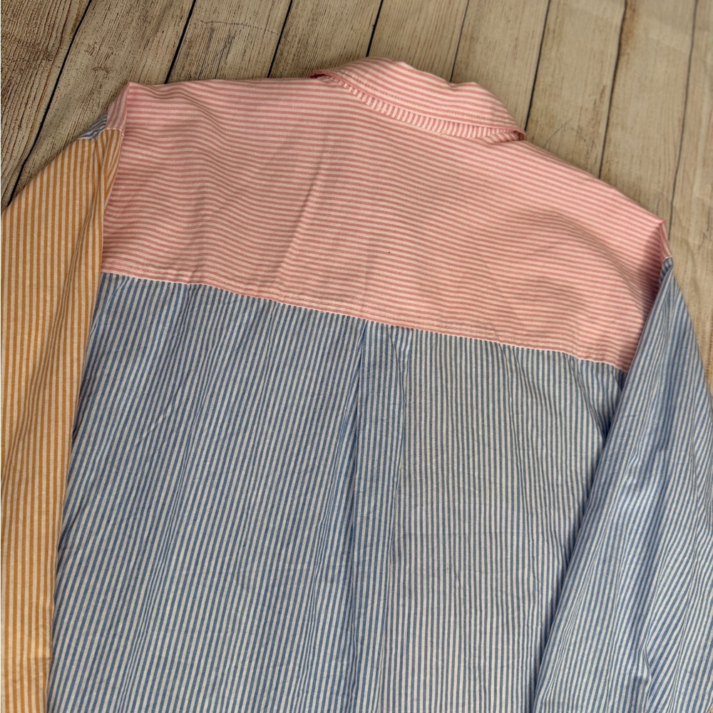 Newport Striped Colorblock Button-Up Shirt - Picture 7 of 7